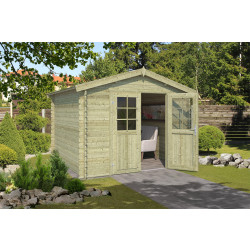 Outdoor Life Products | Tuinhuis Norah 275 x 230 | Geïmpregneerd | Olijfgroen